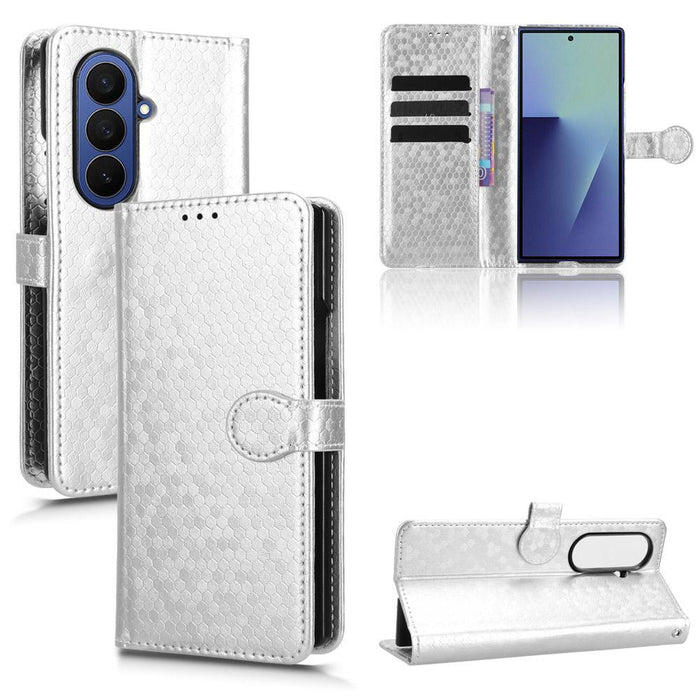 For Samsung Galaxy Z Fold7 5G Honeycomb Dot Texture Leather Phone Case