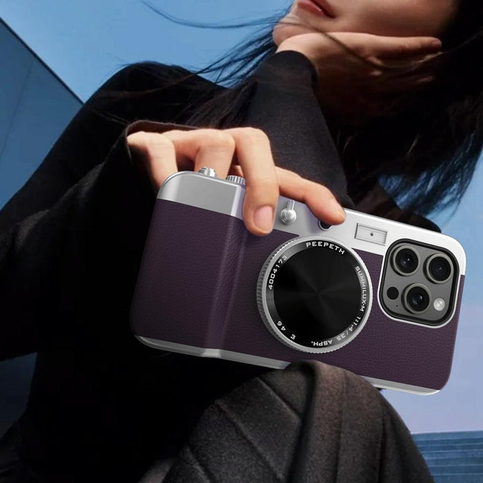 For Iphone 15 3D Retro Bluetooth Camera Magsafe Mirror Phone Case