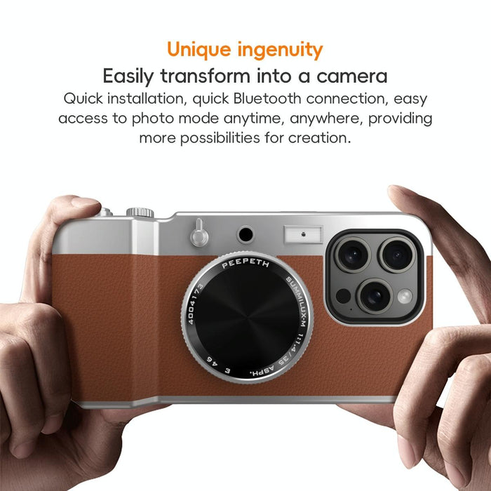 For Iphone 15 3D Retro Bluetooth Camera Magsafe Mirror Phone Case