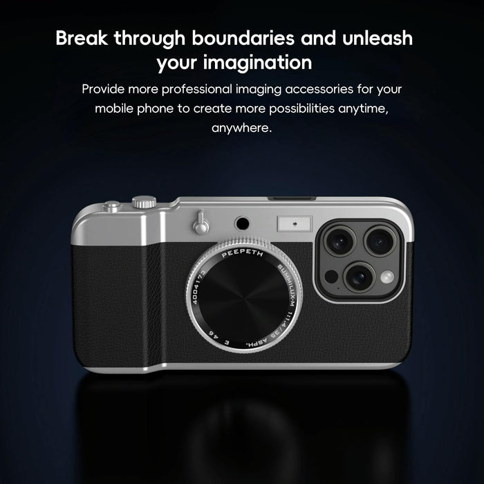 For Iphone 15 3D Retro Bluetooth Camera Magsafe Mirror Phone Case