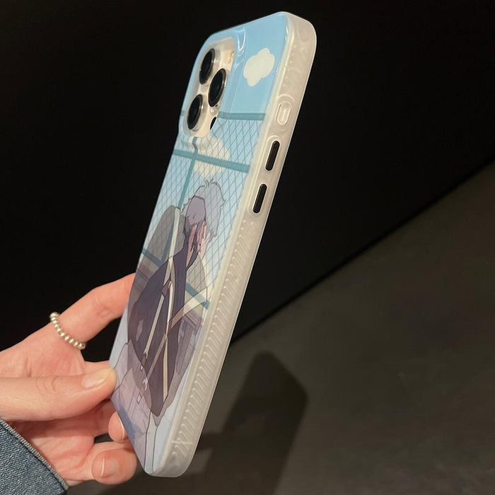 For Iphone 15 Cartoon 3D Changing Painting Phone Case Blue