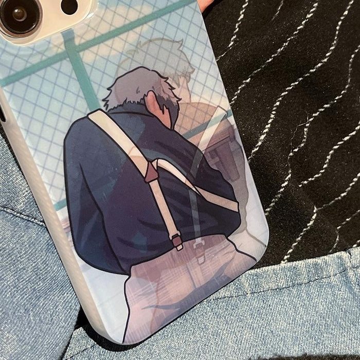 For Iphone 15 Cartoon 3D Changing Painting Phone Case Blue