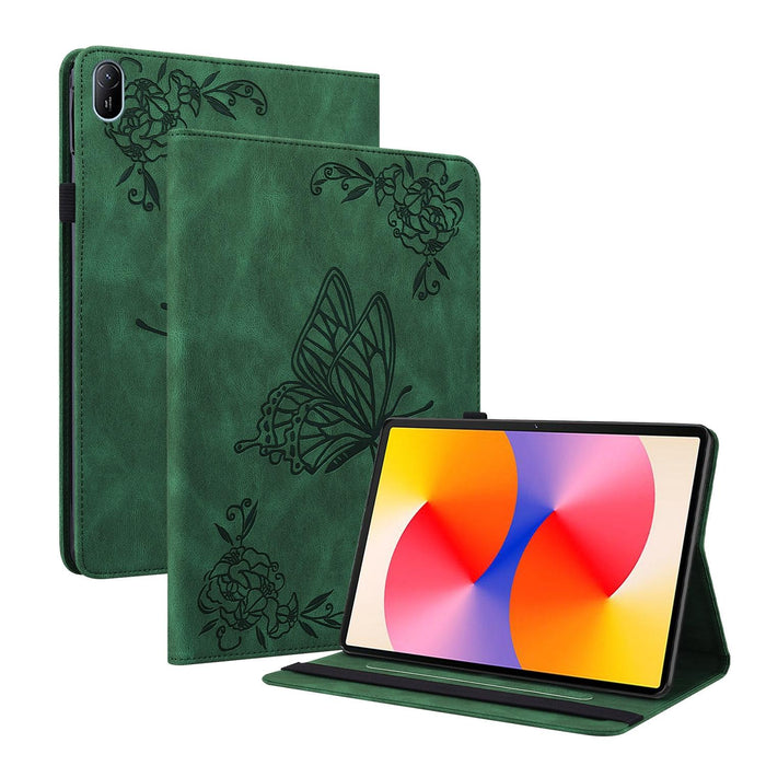 11 Butterfly Flower Embossed Leather Tablet Case For Huawei Matepad Se 2024