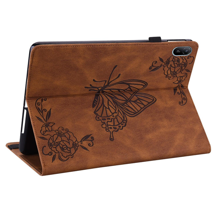 11 Butterfly Flower Embossed Leather Tablet Case For Huawei Matepad Se 2024