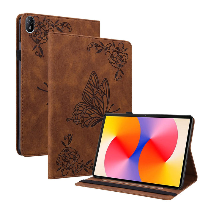 11 Butterfly Flower Embossed Leather Tablet Case For Huawei Matepad Se 2024