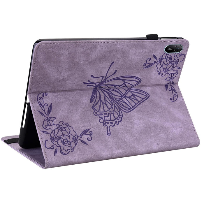 11 Butterfly Flower Embossed Leather Tablet Case For Huawei Matepad Se 2024