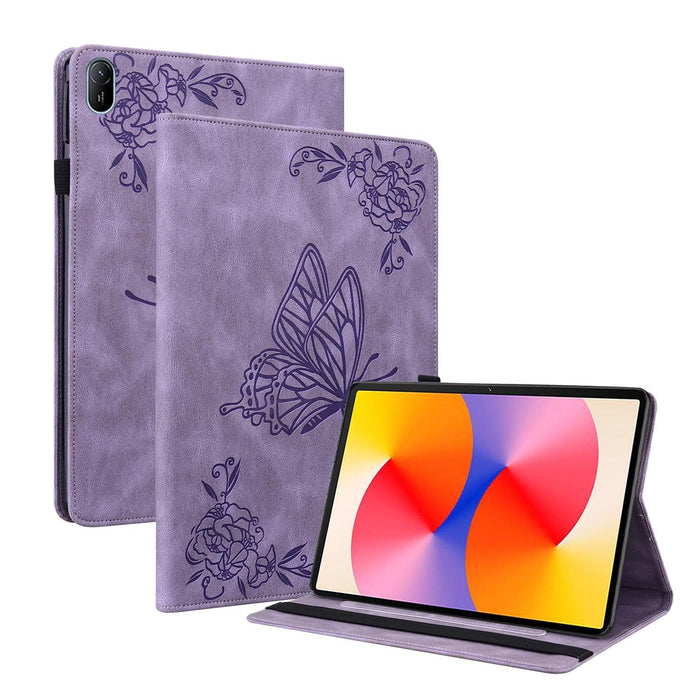 11 Butterfly Flower Embossed Leather Tablet Case For Huawei Matepad Se 2024