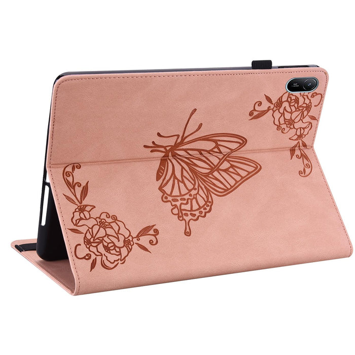 11 Butterfly Flower Embossed Leather Tablet Case For Huawei Matepad Se 2024