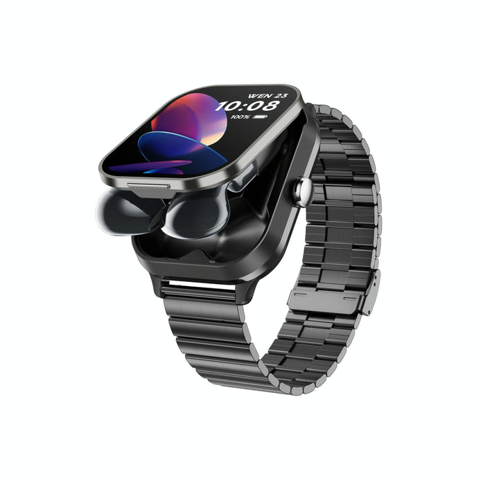 2.01 Inch 2 In 1 Bluetooth Earphone Smart Watch With Nfc & Steel Strap
