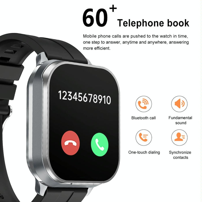 2.01 Inch 2 In 1 Bluetooth Earphone Smart Watch With Nfc & Steel Strap