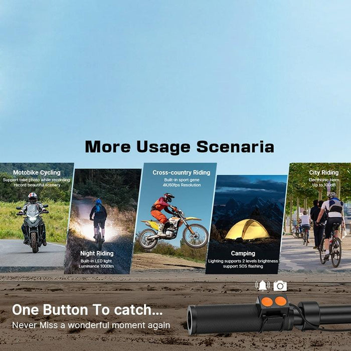 2 Inch Ips Color Screen Waterproof Cycling Camera