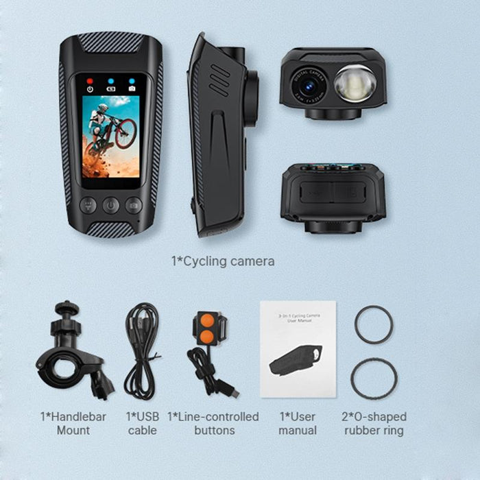 2 Inch Ips Color Screen Waterproof Cycling Camera
