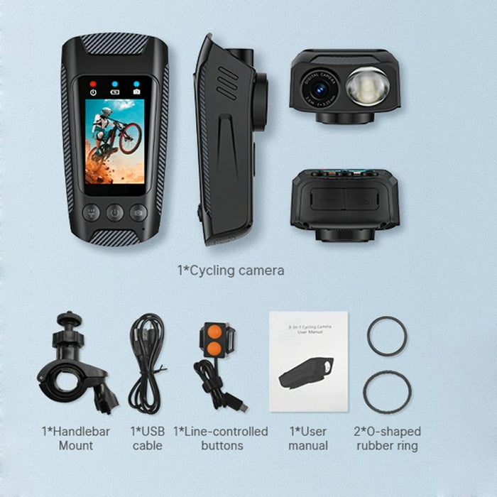2 Inch Ips Color Screen Waterproof Cycling Camera