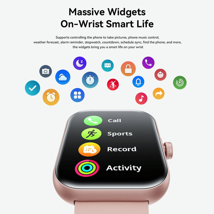 1.96 Screen Inch Smart Watch With Bt Call & Heart Rate