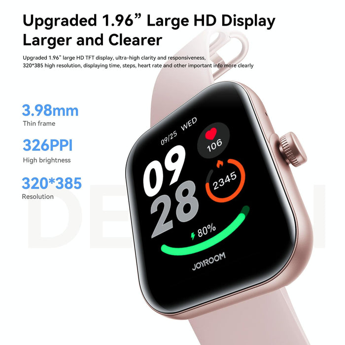 1.96 Screen Inch Smart Watch With Bt Call & Heart Rate