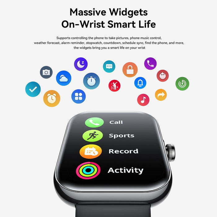 1.96 Screen Inch Smart Watch With Bt Call & Heart Rate