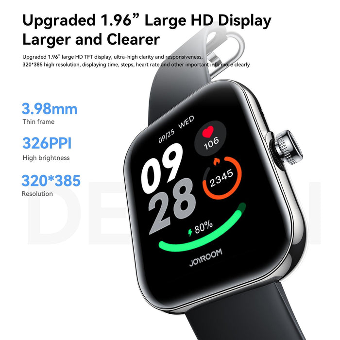 1.96 Screen Inch Smart Watch With Bt Call & Heart Rate