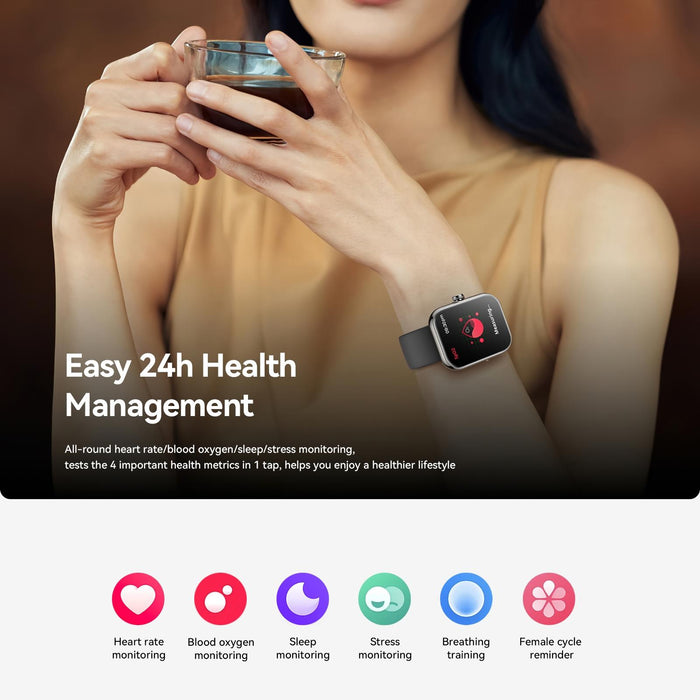 1.96 Screen Inch Smart Watch With Bt Call & Heart Rate