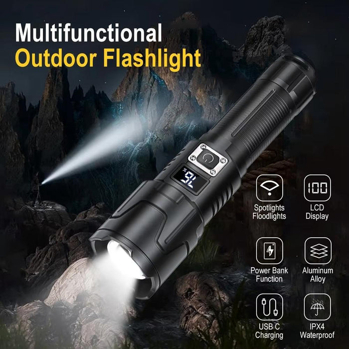 30W White Laser Wick Led Flashlight 1000Lm