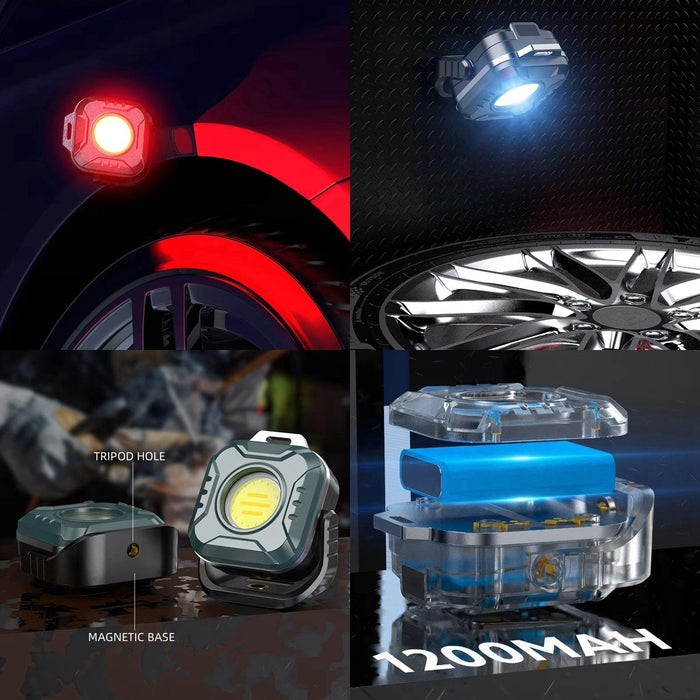 500Lm Mini Work Light With Holder Black