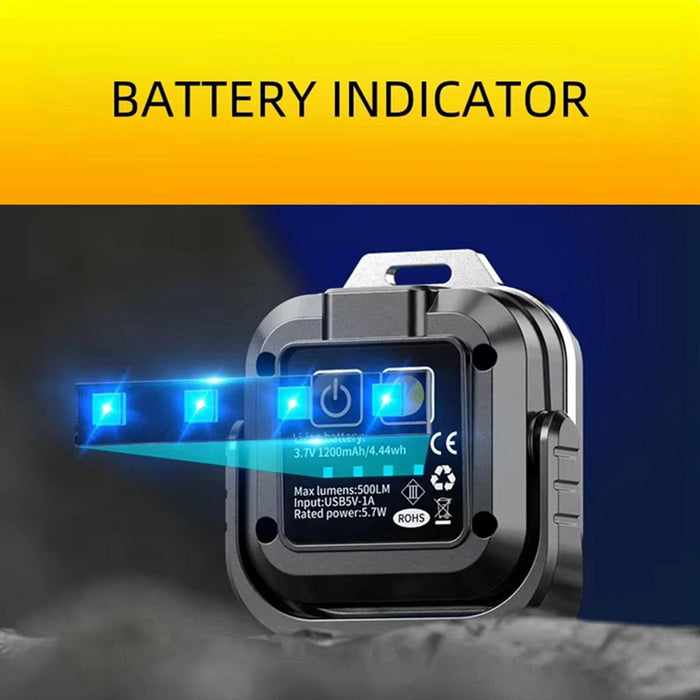 500Lm Mini Work Light With Holder Black