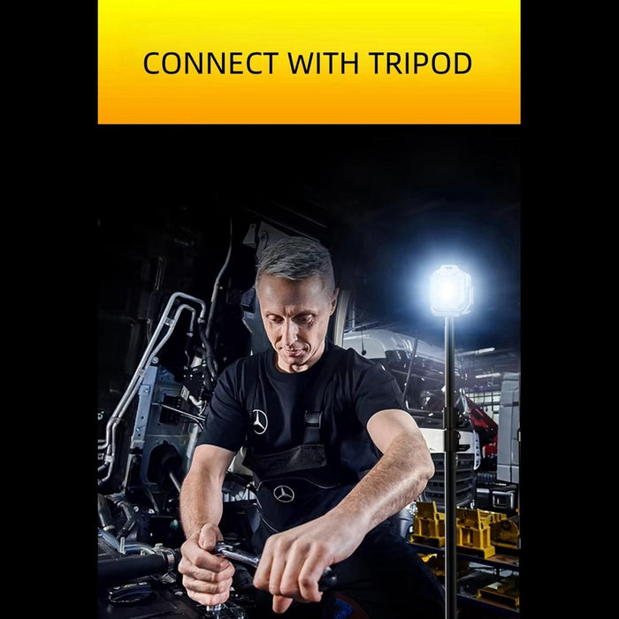 500Lm Mini Work Light With Holder Black