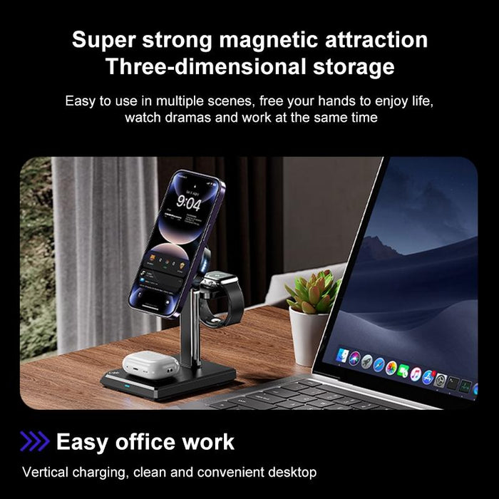 15W 4 In 1 Magnetic Wireless Charger Stand