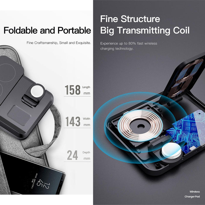 15W 3 In 1 Foldable Wireless Charger