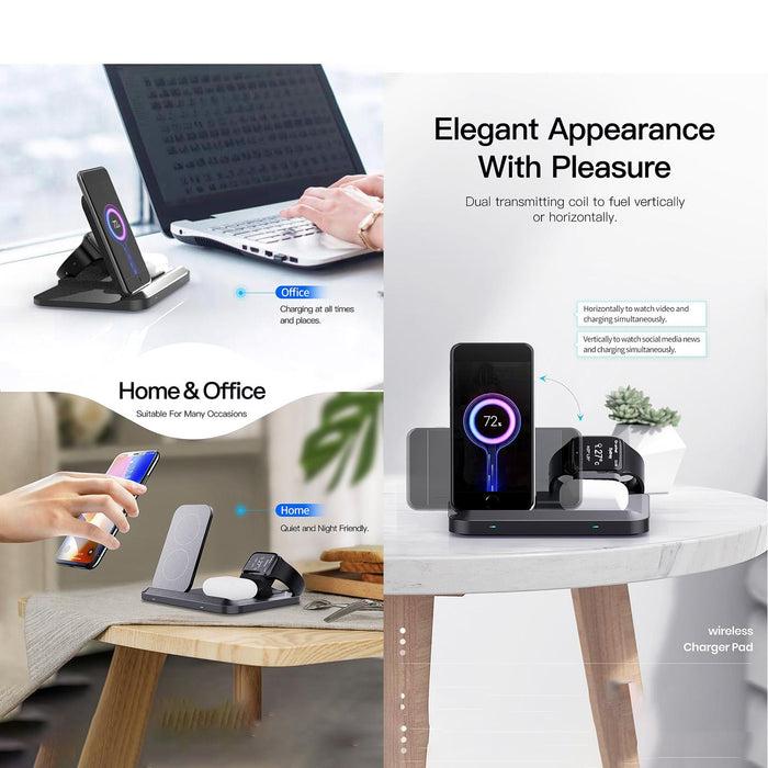 15W 3 In 1 Foldable Wireless Charger