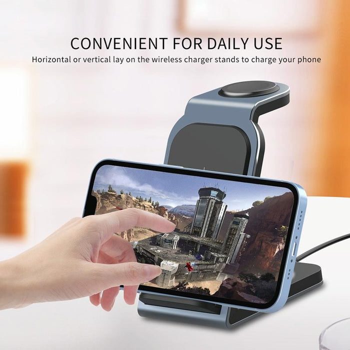 3 In 1 Vertical Metal Wireless Charger