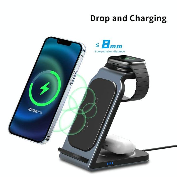 3 In 1 Vertical Metal Wireless Charger