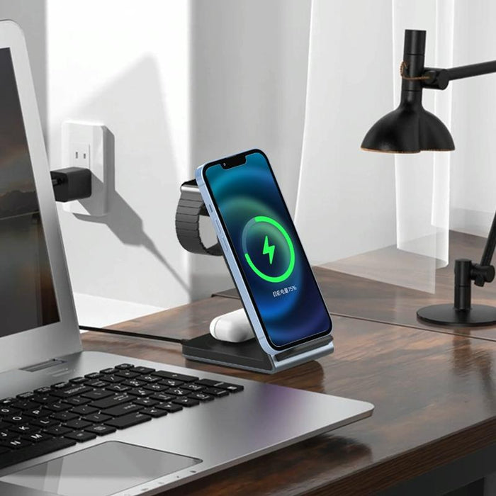 3 In 1 Vertical Metal Wireless Charger