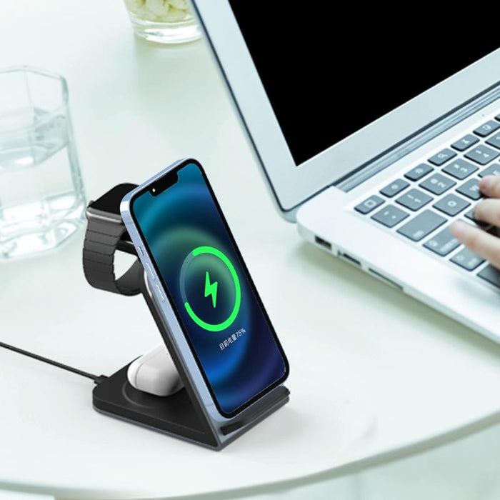 3 In 1 Vertical Metal Wireless Charger