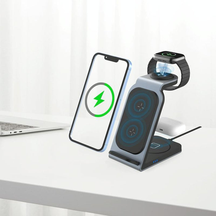 3 In 1 Vertical Metal Wireless Charger