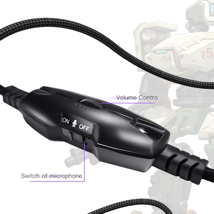 Rgb Gaming Wired Earphone With Mic Black