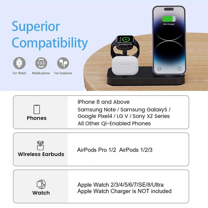 4 In 1 Charging Stand For Apple Watch And Airpods