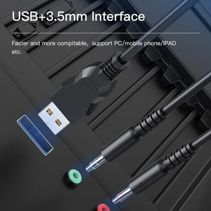 Rgb Gaming Earphones With Head-Mounted Design