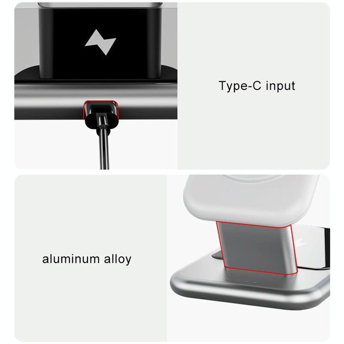 15W 3 In 1 Magnetic Wireless Charger
