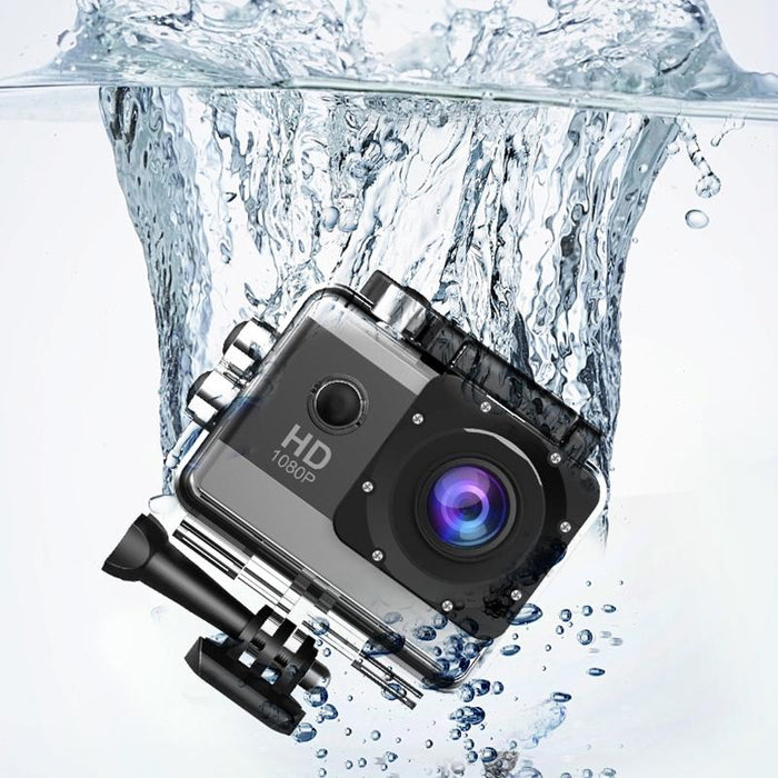 2.0 Inch Ips Hd Action Camera With Wide Angle Lens Black
