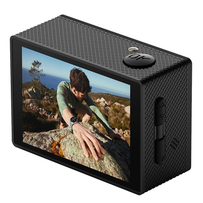 2.0 Inch Ips Hd Action Camera With Wide Angle Lens Black