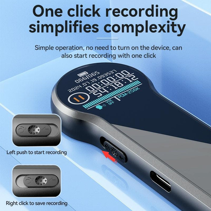 1 Inch Colour Screen Hd Noise Reduction Voice Recording Pen Memory 16Gb Black