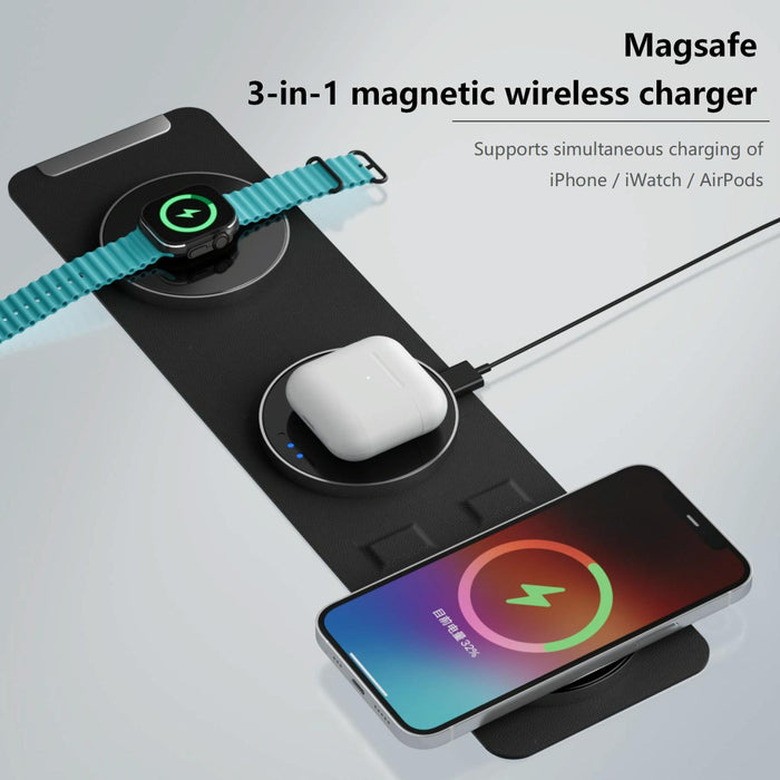 15W 3 In 1 Magnetic Wireless Charger