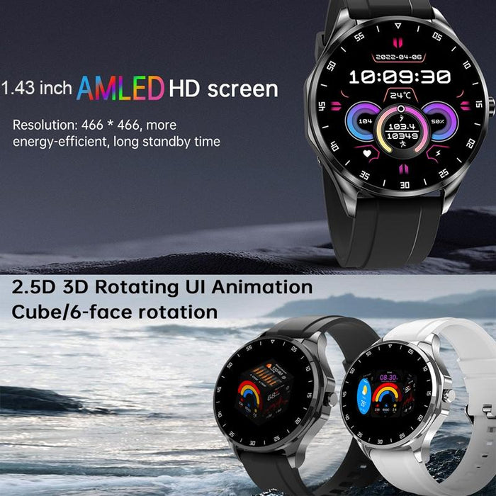 1.43 Inch Ip67 Waterproof 2 In 1 Bluetooth Earphone Smart Watch