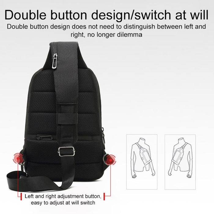 Secure Multi Layer Chest Bag For Outdoor Cycling