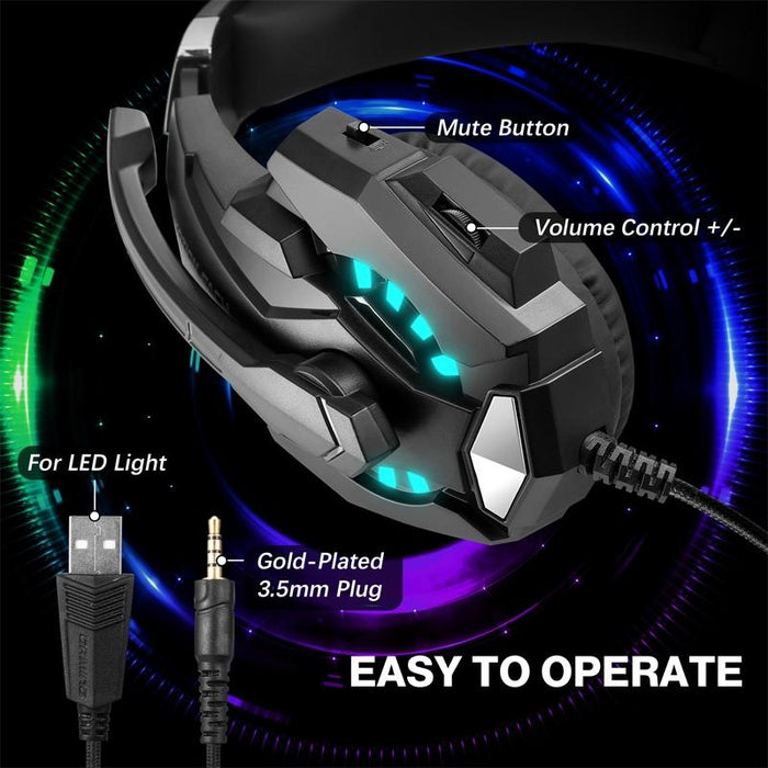 Pro Gaming Headset With Mic 2.1M Cable