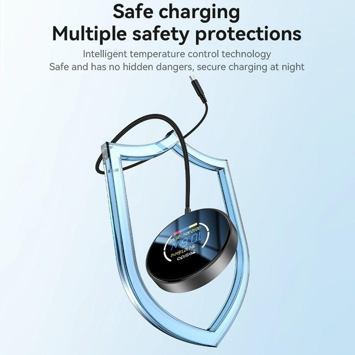 15W Magnetic Wireless Charger With Digital Display 1.2M