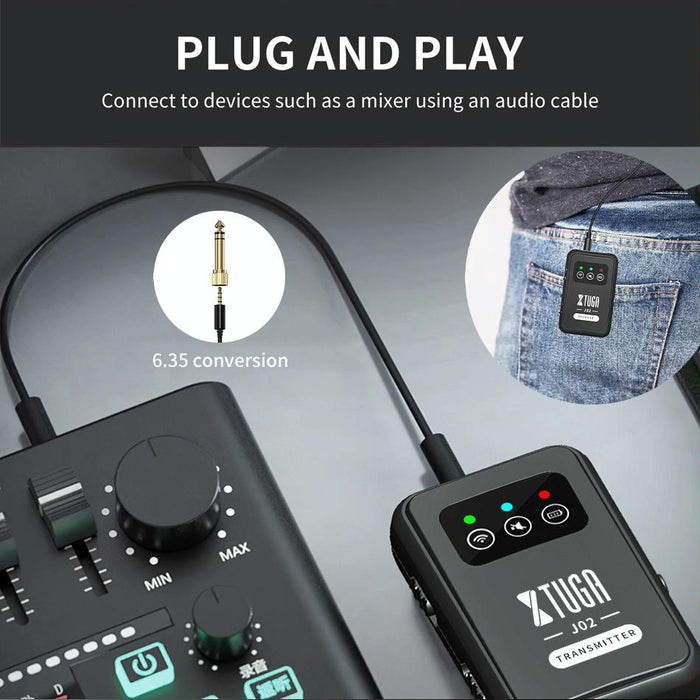 2.4G Wireless In-Ear Mini Monitor System Black