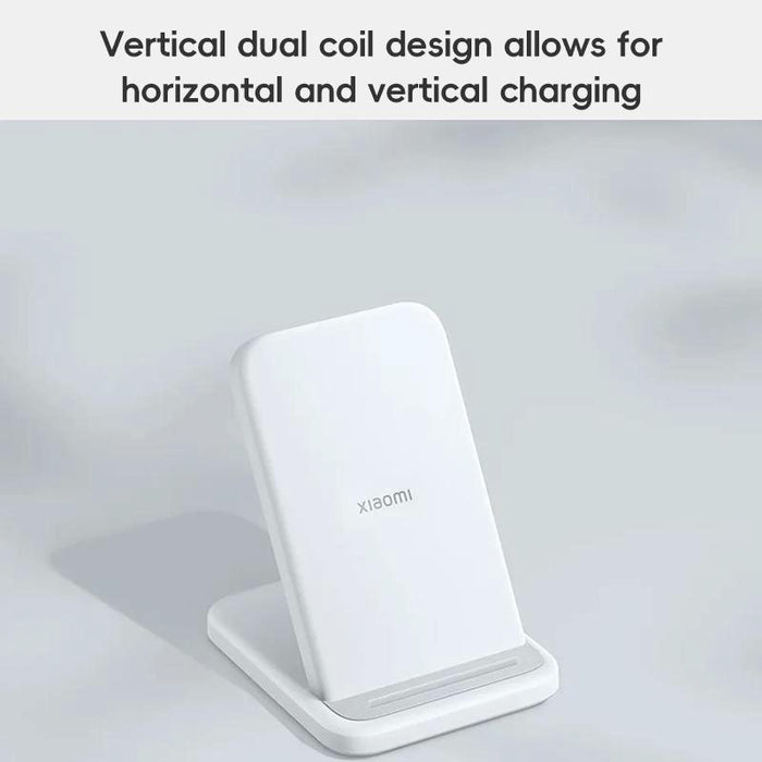 30W Vertical Wireless Charger White