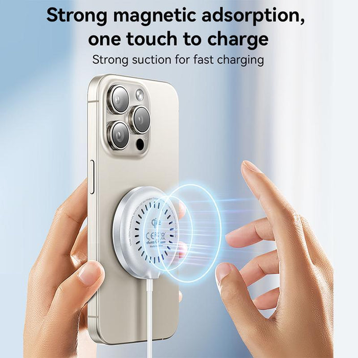 15W Magnetic Fast Wireless Charger White