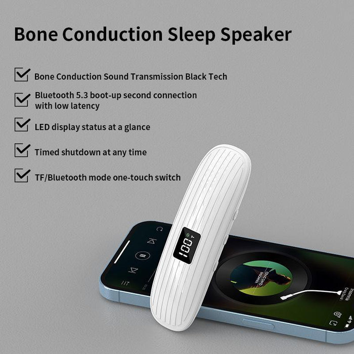 Bone Conduction Bluetooth Sleep Speaker White